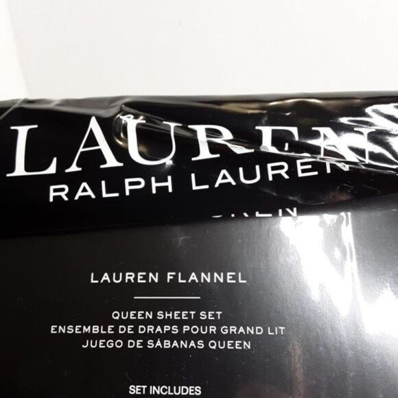 Ralph Lauren - Lauren Flannel Queen Sheet Set (4pcs) - Picture 7 of 11